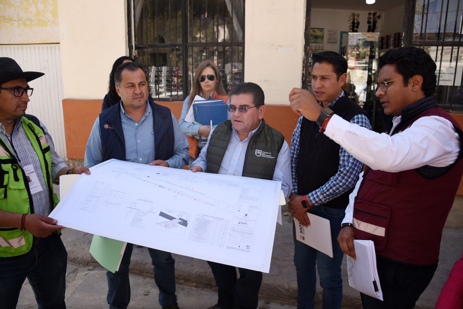 Supervisan obras en el centro de la Ciudad de Guadalupe